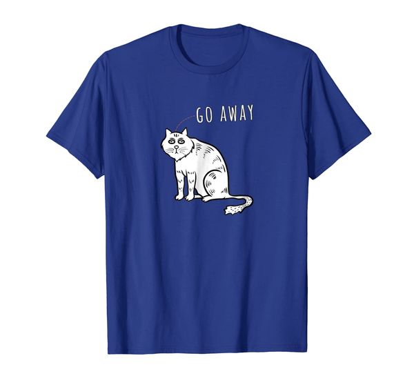 

cat introvert t shirt go away, White;black