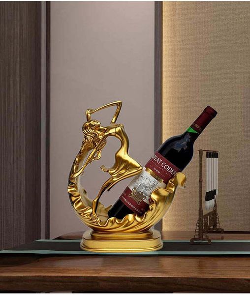 

gold red wine home decoration figurines creative dance lady resin craft furnishing articles wedding novelty items