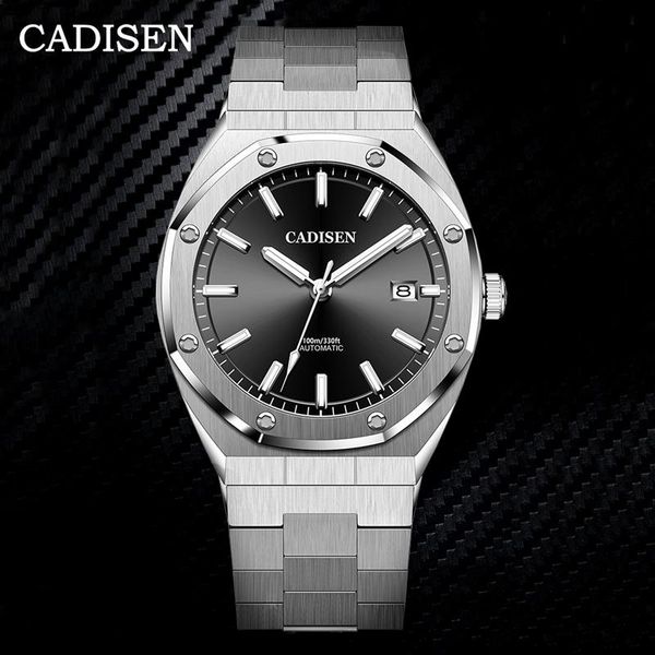 

men's watches mechanical automatic watch men 2021 stainless steel japan nh35 movement wristwatch wristwatches, Slivery;brown