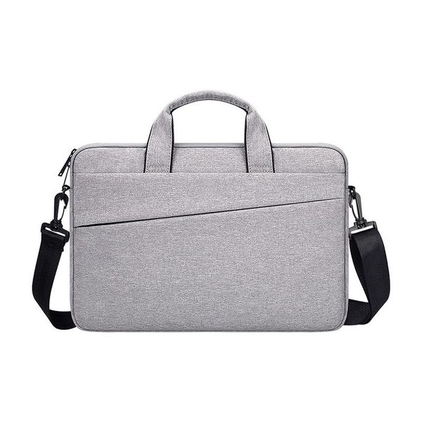 

briefcases solid color waterproof 14inch lapbag protective case casual travel shoulder bags computer notebook handbag briefcase