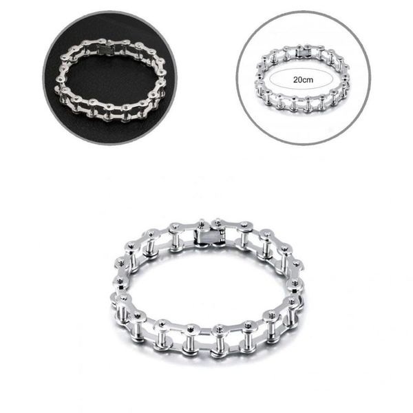 

bangle smooth gift motorcycle punk men bracelet for outdoor, Black