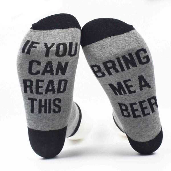

casual men's women's socks, cotton neutral if you can read this, pair, Black;white