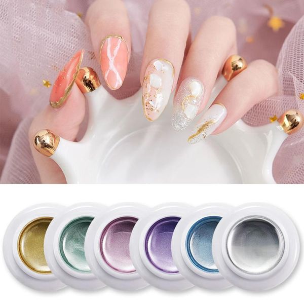 

nail polish 1pc metallic gel mirror glitter uv spider web hook line paint drawing painted manicure tools