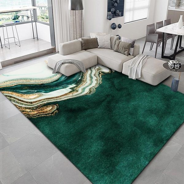 

carpets chinese style gold line green abstract ink painting living room bedroom kitchen bedside carpet floor mat bathroom non-slip