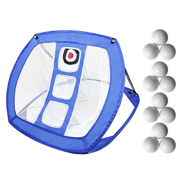 

golf training aids nets set net chipping for outdoor/indoor golfing target accessories and backyard practice blue