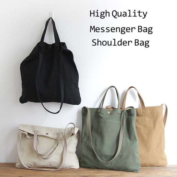 

storage bags lightweight casual canvas tote messenger bag women leisure fabric female portable handle shoulder