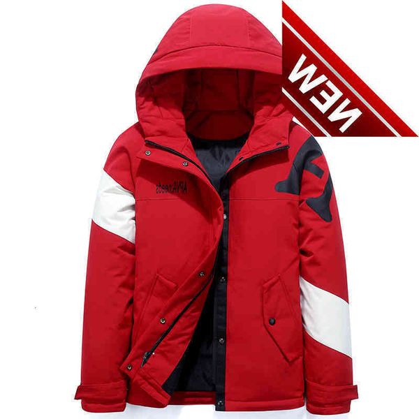 

men's down jacket stylish male coat winter thick warm man clothing brand apparel parka, Black