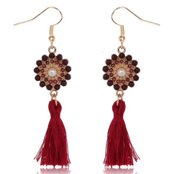 

earring coffee tassel environmental protection earrings, Golden