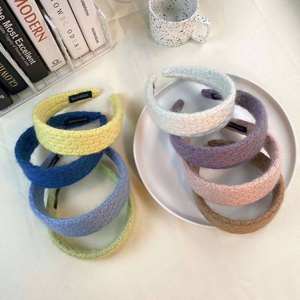 

wool hoop wide edge pressure sweet color autumn winter, Black;brown