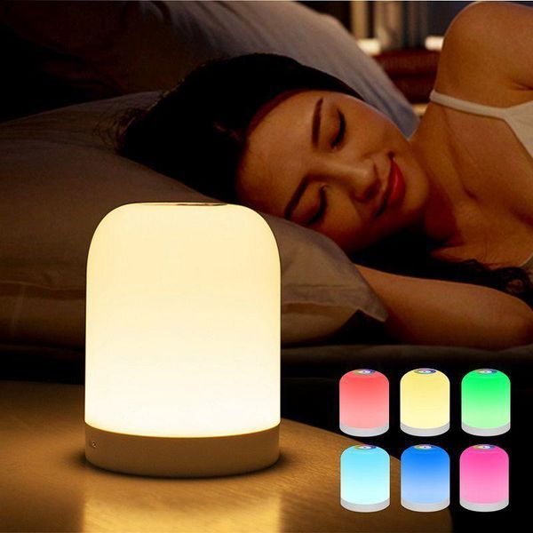 

night lights led colorful portable rechargeable desk lamp for sleeping feeding camping