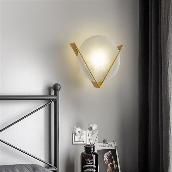 

wall lamp fairy brass sconceÂ wallÂ lamp modern luxury design marble led light balcony for home living room corridor