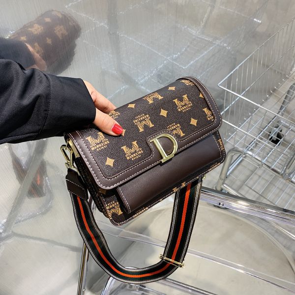 

designer handbags wide shoulder strap female summer 2021 new fashion letter single shoulder messenger bag net red foreign style ins small sq