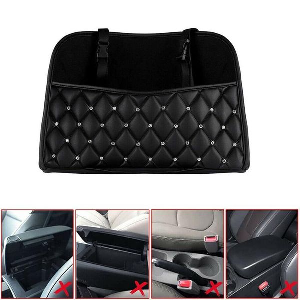 

car organizer diamond seat handbag holder hanging leather storage accessories high quality