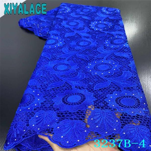 

ribbon african cord fabric 2021 lace guipure laces milksilk with stones for women clothes ks3237b, Pink;blue
