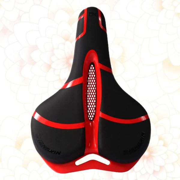 

bike saddles thickened saddle mountain seat cushion breathable riding accessory for sports outdoor (orange,