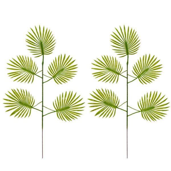 

simulation green plant 5 prong palm leaf single forest wedding dress decorative flowers & wreaths