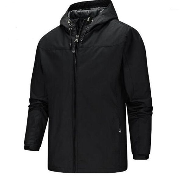 

men's jackets fall/winter 2021 jacket outwear europe and america thin with hood coat, Black;brown