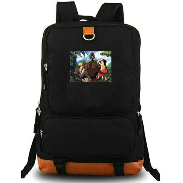 Mochila Castelo no Céu Tenku no shiro Rapyuta mochila escolar com estampa de desenho animado mochila de lazer mochila para laptop pacote de dia