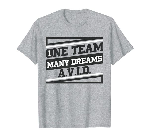 

avid one team fun teacher school t shirt student t-shirt, White;black