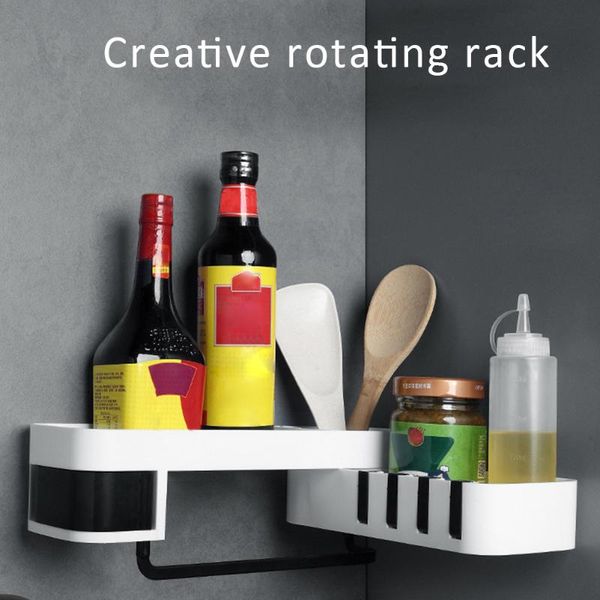 

bathroom storage & organization rack corner shelf nail-holder shelves organizer adjustable rotatable wall for kitchen toilet