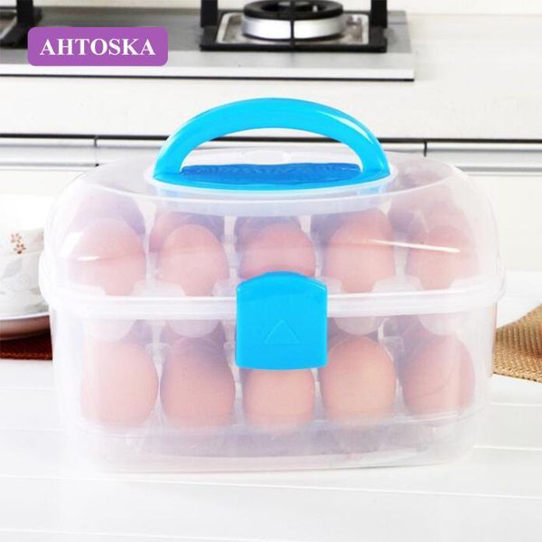 

storage bottles & jars ahtoska double layer egg box with 30 grids kitchen container and organizer plastic