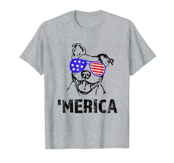 

'Merica Pitbull Shirt Funny Pit Bull USA T-shirt America, Mainly pictures