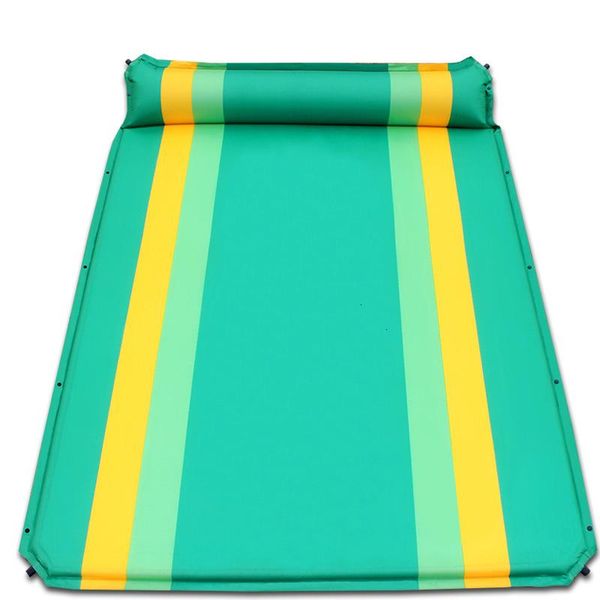 

outdoor beach sleeping pad inflatable mattress camping fishing mat moistureproof air cushion sofa bed with pillow pads