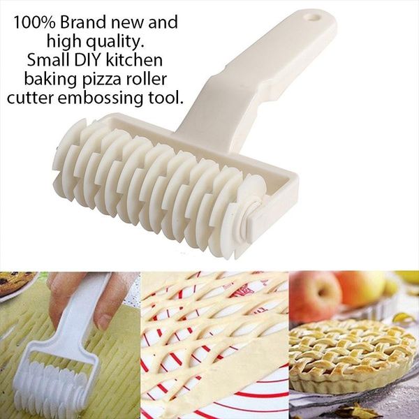

plastic dough lattice roller cutter pull net wheel knife pizza pastry pie craft making tool baking accessories & tools