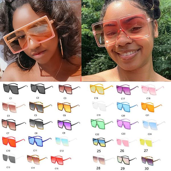 

sunglasses wholesale 30 colors oversized square shades designer brand luxury glasses flat big frame bulk dropshipping uv400, White;black