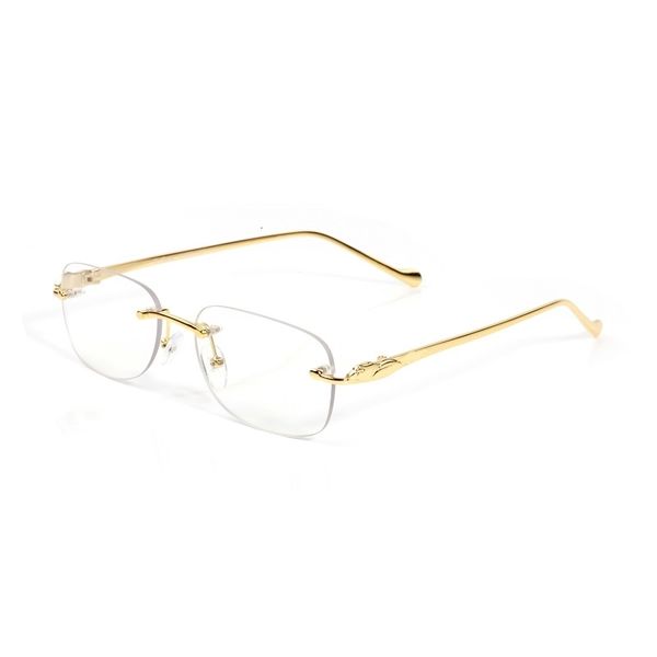 

designer fashion luxury cart/er sunglasses men carter frame pawes glasses gold rimless for anti reflective clear lens prescription leopard 1, White;black