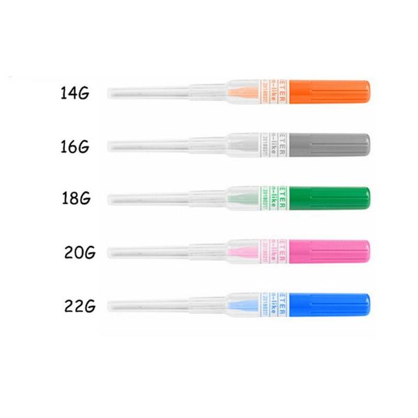 

tattoo needles disposable body piercing 50pcs 14g 16g 18g 20g 22g ear nose sterile steel catheter