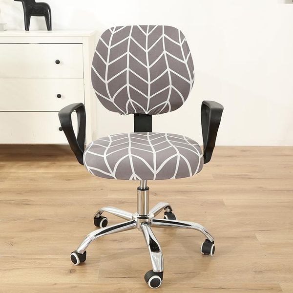 

chair covers split geometric print computer cover home office stretch