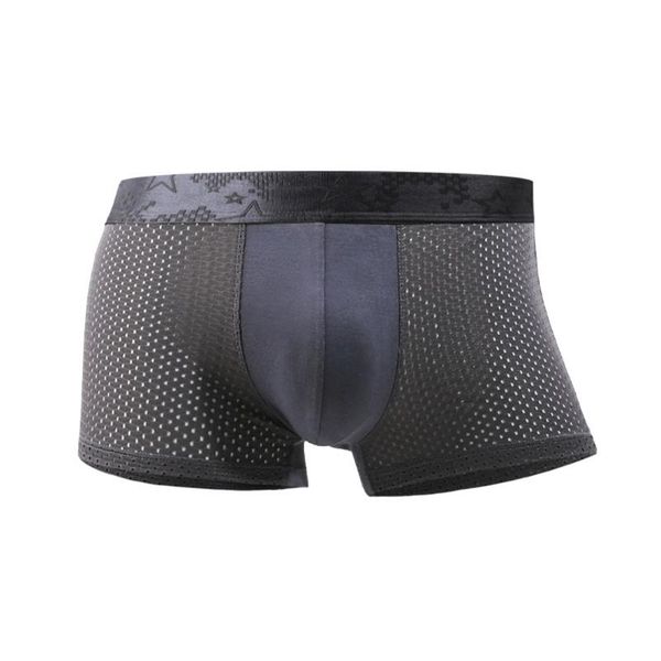 

underpants men's breathable modal boxer briefs seamless shorts underwear ice silk, Black;white