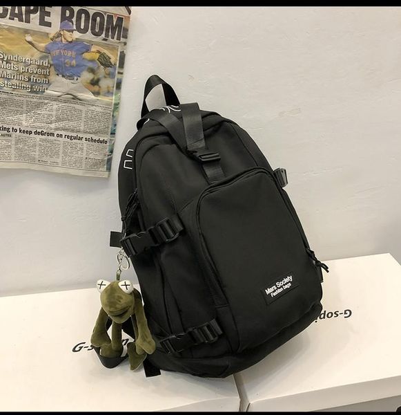 

simple and casual personalized hip-hop leisure travel student boys schoolbag backpack
