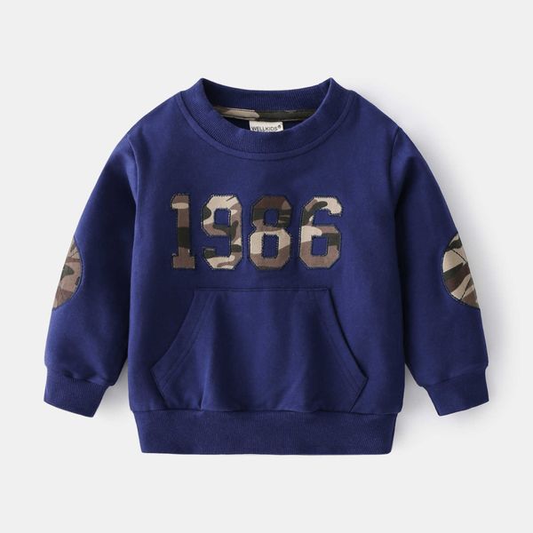 

new baby boys sweaters digital printing children clothes baby boys girls sweaters for boys long sleeve sport children clothes g0917, Black