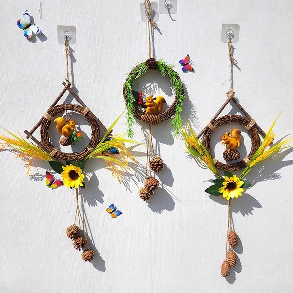 

decorative objects & figurines creative wind chimes pastoral style chinese porch interior living room door wall decoration ornaments home pe