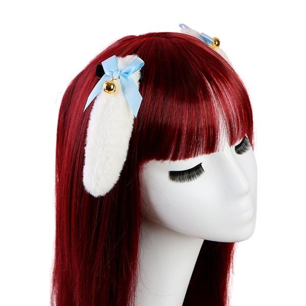 

hair accessories 1pair ears clips ribbon bow clip cosplay costume headwear anime easter party accessory lolita