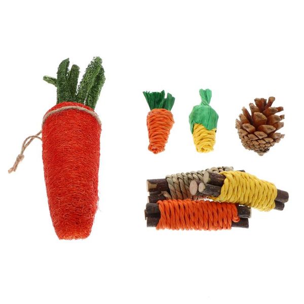 

small animal supplies 7pcs pet hamster chew toys bite plaything cage accessories