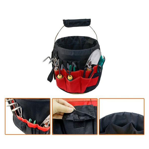 

storage bags 42 pockets tool bag organizer electrician garden bucket tote caddy