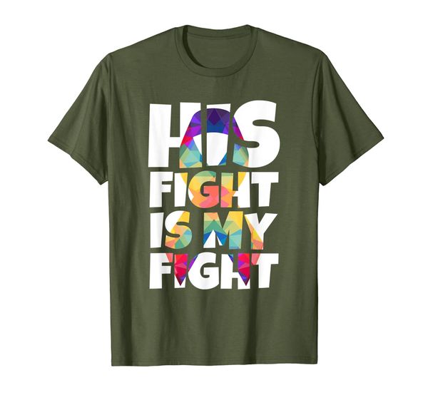 

his fight is my fight testicular cancer support t-shirt t-shirt, White;black