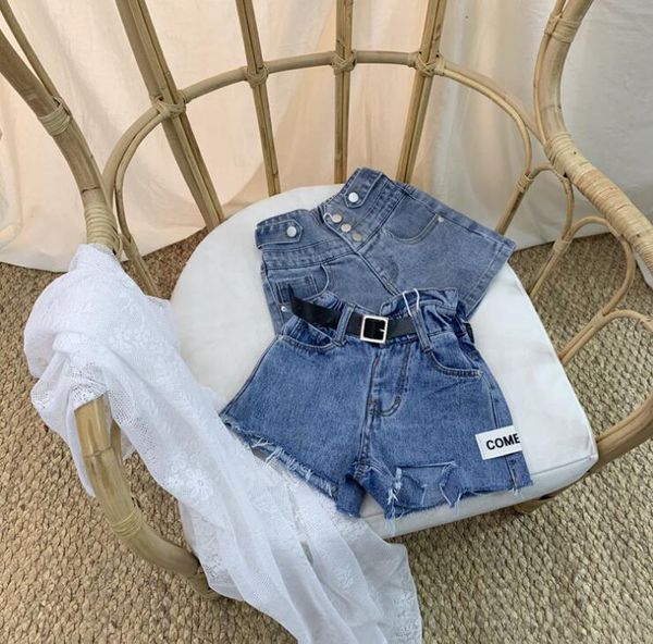 

wholesale girls denim shorts summer fashion 3-9t a781, Black