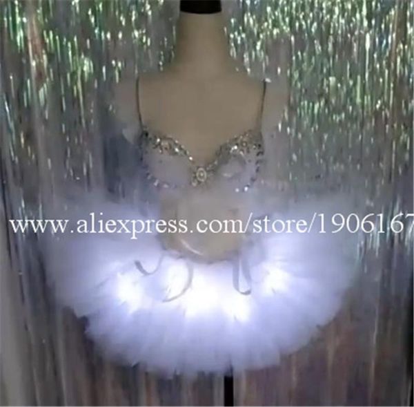 

party decoration led light up lady ds dress suit bra skirt rave music f costume dance wear women luminous performance clothing