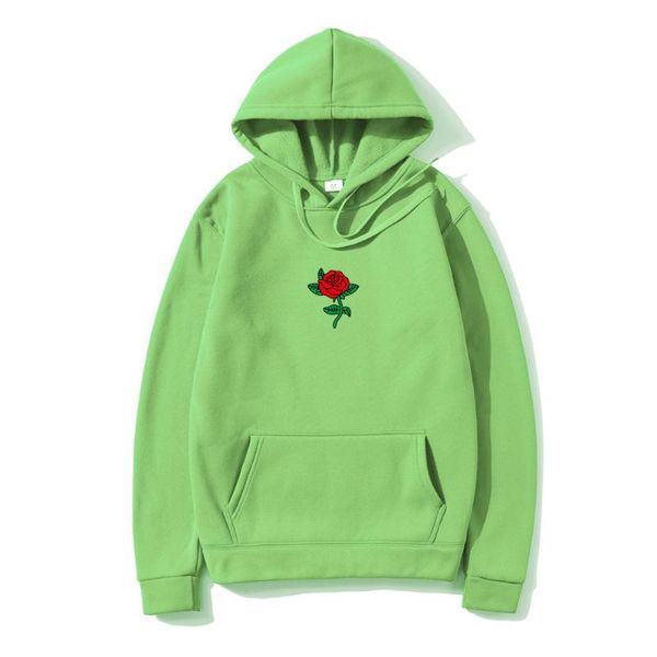 

men's hoodies & sweatshirts harajuku hoodie sweatshirt men fashion streetwear rose flower print pullover mens hoody hooded clothes, Black
