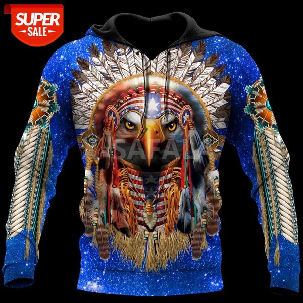 

native indian eagle art 3d print spring autumn hoodie man women harajuku outwear zipper pullover sweatshirt casual #jz9j, Black