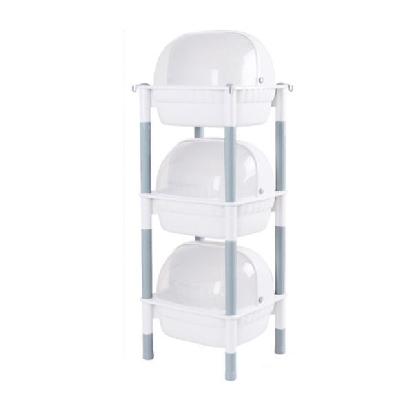 

trolley wheeled kitchen storage rack floor dustproof fruit and vegetable multilayer with lid bottles & jars
