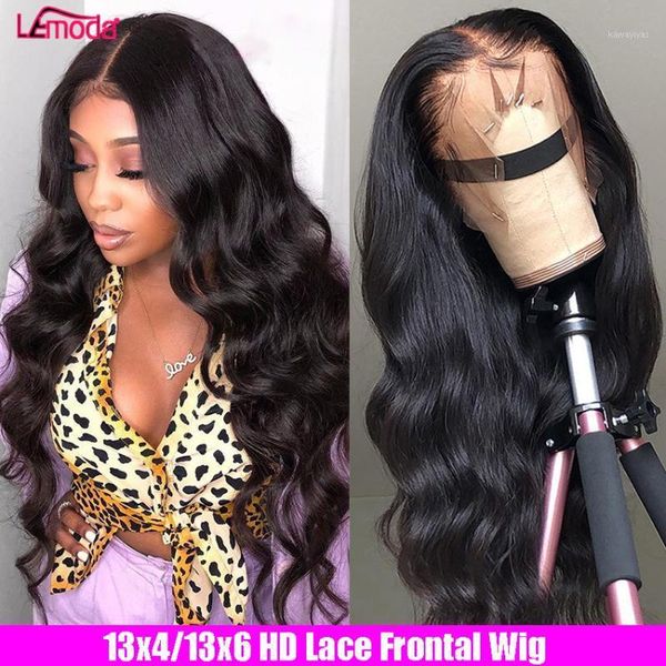 

inch body wave wig transparent lace front human hair wigs preplucked baby remy brazilian 13x6 frontal for women1, Black;brown