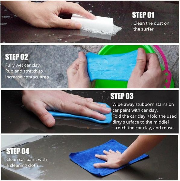 

car sponge clay bar tool valeting clean detailing medium grade reusable