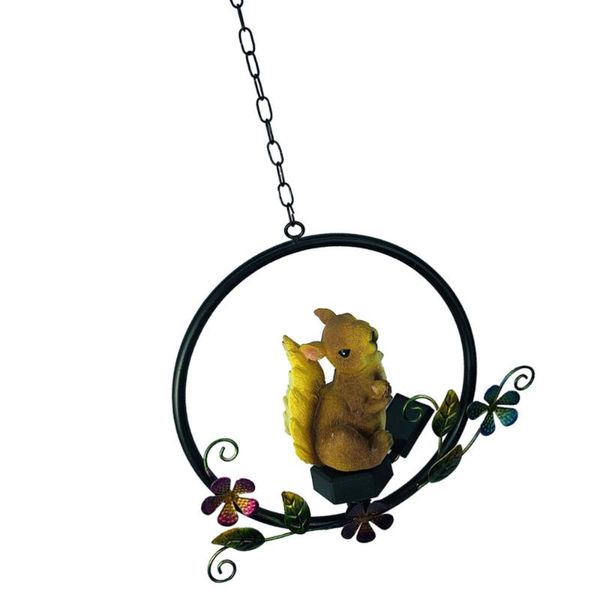 

squirrels solar powered led light hanging lovely garden decoration nail dryers