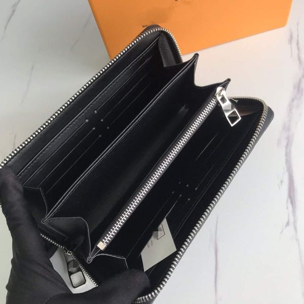

classic embossed plaid zipper wallet luxury designer passport holder card holders coin purses fashion water ripple men's clutch bag bra, Red;black