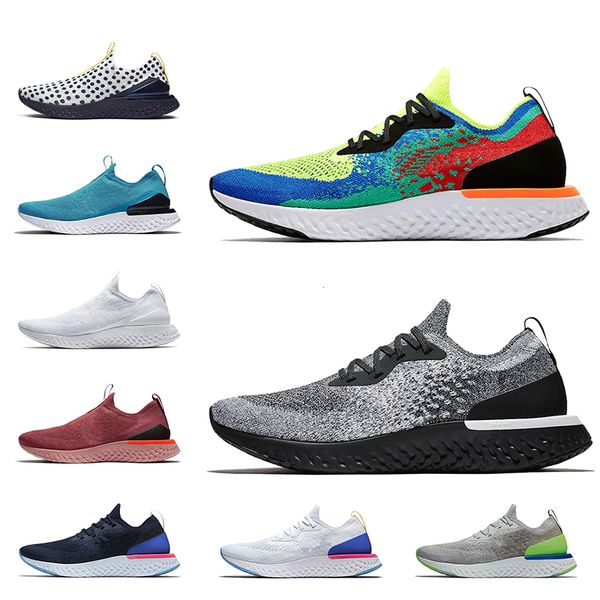 

running shoes fly knit epic womens mens belgium ookies and cream summer breathable burgundy triple white black blue grey volt sports trainer